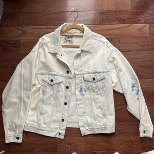 Levis Vintage Oversized Trucker Tie Dye Jean Denim Jacket